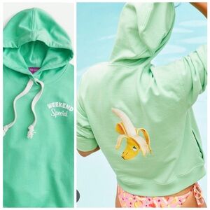 EDIE PARKER X J CREW Mint Green Banana Hoodie